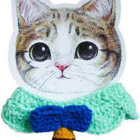 Collar para gato, bufanda de punto, suave, ajustable, lavable, color rosa o azul, collar de seguridad para gatos y perros pequeños - BESTMASCOTA.COM