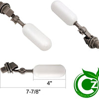 Cz Garden Supply - Mini válvula flotador de PVC con brazo ajustable • 1/4 RO Línea de suministro de ósmosis inversa para estanques • acuarios • Depósito de tanque hidropónico - BESTMASCOTA.COM