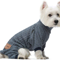 Fitwarm suéteres de cuello alto para perro, ropa de invierno para mascotas, abrigos para gatos, ropa azul - BESTMASCOTA.COM