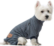 Fitwarm suéteres de cuello alto para perro, ropa de invierno para mascotas, abrigos para gatos, ropa azul - BESTMASCOTA.COM