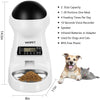 WOPET comedero para mascotas, cuenco de acero inoxidable, dispensador automático de alimentos para perros y gatos con temporizador programable, alarma de distribución, control de porciones, grabación de voz de hasta 4 comidas al día - BESTMASCOTA.COM