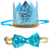 Perktail Cute Pet Birthday Crown Hat and Bow tie Collar Set for Dog Cat Birthday Party Supplies - BESTMASCOTA.COM