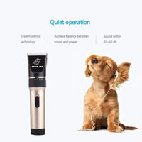 Máquina profesional para cortar pelo en perro y gato con cuchillas desmontables. Máquina inalámbrica, recargable, para cortar y recortar pelo grueso de mascotas, Dorado - BESTMASCOTA.COM