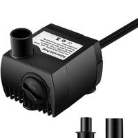 Bomba de agua sumergible para estanque VicTsing 80 GPH, acuario, bomba de agua Hidroponico con 5.9 pies, cable de alimentación. - BESTMASCOTA.COM