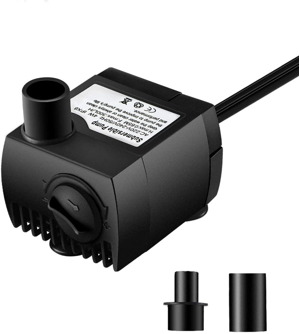 Bomba de agua sumergible para estanque VicTsing 80 GPH, acuario, bomba de agua Hidroponico con 5.9 pies, cable de alimentación. - BESTMASCOTA.COM