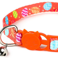 JPB Kit de collar para gato de Pascua – Collares de gato con campana en diseño de huevo y conejo - BESTMASCOTA.COM