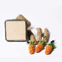 Hamiledyi Bunny divertido árbol conejo juguete masticable con forma de zanahoria Playpen - BESTMASCOTA.COM