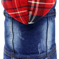 SILD Pet Clothes Dog Jeans Jacket Cool Blue Denim Coat Small Medium Dogs Lapel Vests Classic Hoodies Puppy Blue Vintage Washed Clothes - BESTMASCOTA.COM