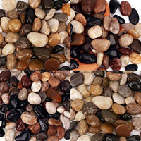 [18 libras] Piedras para acuario, grava de río roca, grava decorativa natural pulida, piedras ornamentales de río para jardín, piedras de acuario de varios colores, piedras de tanque de peces, grava pulida para paisajismo, Multicolor - BESTMASCOTA.COM