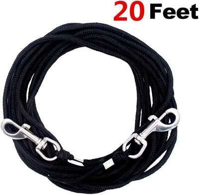 OFPUPPY Cat Tie Out Pet Rope Leash - Nylon Braided Cat Lead for Outside, Black, - BESTMASCOTA.COM