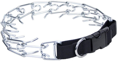 Collar de clavijas para mascotas Coastal fácil de poner, para entrenamiento, con hebilla, 22 pulgadas, Paquete de 10, Cromado - BESTMASCOTA.COM