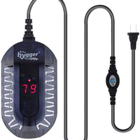 Hygger Mini calentador sumergible para acuario, 50 W, 100 W, LED ajustable, pantalla digital de temperatura, pequeño calentador de tanque para tortuga, Betta, peces, calentador de agua con protección - BESTMASCOTA.COM