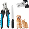 Dog Nail Clippers Pet Nail Trimmers Nail File Set Razor Sharp Blades Safety Guard Sturdy Non Slip Handles Professional Grooming Tool for Large and Small Animals Vet Recommended (BIUE1) - BESTMASCOTA.COM