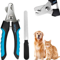 Dog Nail Clippers Pet Nail Trimmers Nail File Set Razor Sharp Blades Safety Guard Sturdy Non Slip Handles Professional Grooming Tool for Large and Small Animals Vet Recommended - BESTMASCOTA.COM