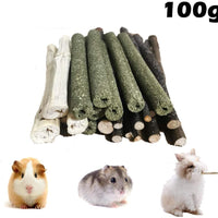 VCZONE Small Animals Chew Toys Set, 3 Types Chew Toys Snacks Sweet Bamboo Timothy Grass Apple Sticks for Guinea Pig Rabbits Hamster Chinchilla Squirrel Bunny - BESTMASCOTA.COM