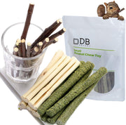 Dbeans Flourithing 3 tipos de juguetes combinados para masticar palos molar dulce de bambú de manzana rama Timothy hierba para mascotas Chinchilla ardilla gerbil hámster ardilla cobayas - BESTMASCOTA.COM