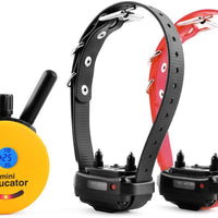 Paquete de 2 artículos – E-Collar – ET-302 – Mitad a Milla a distancia impermeable dos perro entrenador Mini Educador – estático, vibración y sonido estimulación collar con PetsTEK perro entrenamiento Clicker Kit de entrenamiento - BESTMASCOTA.COM