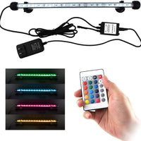 COVOART Luz LED para acuario, luz para pecera, luz RGB de color bajo el agua, luces sumergibles de cristal - BESTMASCOTA.COM