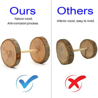 ZALOVA - Juguetes de cobaya, 9 piezas de madera natural de pino hámster masticar juguetes ratas chinchillas juguetes accesorios mancuernas de ejercicio, rodillo de cuidado de dientes molar juguete para conejos jerbiles - BESTMASCOTA.COM