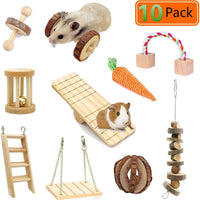 JEMPET - Juguetes para masticar hámsteres, gérmenes de madera natural, ratas, chinchillas, juguetes, accesorios, mancuernas, mancuernas, mancuernas, rodillo, cuidado de dientes, juguete molar para conejos de cobaya, conejos - BESTMASCOTA.COM