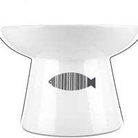 Yangbaga - Cuenco de agua y comida para gatos mayores grandes, antideslizante, 4.8 x 6.4 pulgadas, cuencos de cerámica premium con soporte, resistente y anticaídas - BESTMASCOTA.COM