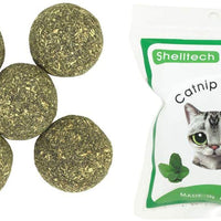 Bolas de catnip para gatos por shelltech, dulces, 100% comestibles gato jugar relajante juguete para gato mascota gatito 1.3" de diámetro – Paquete de 5 - BESTMASCOTA.COM