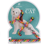 Stock Show - Arnés de nailon ajustable para gato pequeño, con correa, cuerda de seguridad para caminar - BESTMASCOTA.COM