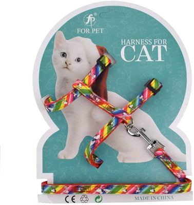 Stock Show - Arnés de nailon ajustable para gato pequeño, con correa, cuerda de seguridad para caminar - BESTMASCOTA.COM