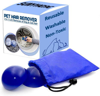 Removedor de pelo para ropa de mascotas, depilación para ropa de pelo limpiador para pelo de perro, pelo de gato y todas las mascotas. Elimina el pelo en secadora, limpiador de pelo lavable, herramienta de eliminación de pelusa adhesiva reutilizable (azul - BESTMASCOTA.COM