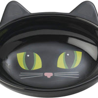 petrageous Oval Frisky Kitty Pet Bowl, 5.5-Inch, color negro - BESTMASCOTA.COM