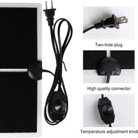 WUHOSTAM 14W Waterproof Reptile Heating Pad 11 x 11 Inch Warmer Heat Mat with Temperature Controller Power Adjustment Terrarium Heater for Pets, Small Animals, Seeding - BESTMASCOTA.COM