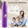 Molinillo de uñas Rull para perros, con bajo ruido eléctrico para mascotas, cortadora de uñas sin dolor, herramienta de aseo para perros, gatos, animales pequeños, molinillo de uñas recargable - BESTMASCOTA.COM