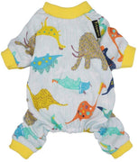 Fitwarm - Pijama para mascotas, 100% algodón, diseño de dinosaurios, para perros, gatos, monos - BESTMASCOTA.COM