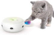 VAVA - Juguete interactivo de plumas para gatos, electrónico, para gatos, con cambio automático de dirección, estimula al azar las lentes de los gatos e instintos con plumas de Turquía (batería AA incluida) - BESTMASCOTA.COM