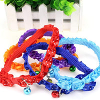 Flyup collares para gato, 7 piezas collar para gatito con hebilla de liberación de seguridad y campana, encaje colorido - BESTMASCOTA.COM