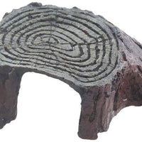 Emours Tree Stump Turtle Hideout Resina Basking Rocks Bearted Dragon Accessories Reptile Amphibian Fish Tank Decor Small - BESTMASCOTA.COM