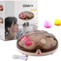 Juguetes interactivos divertidos para gato, pluma eléctrica, juguete para gato, ejercicio, perseguidor, entrenamiento, juguete para gato, recargable, Maglev, plumas, juego de atracción - BESTMASCOTA.COM
