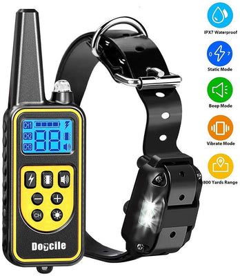 YISENCE Dog Training Collar, Dog Shock Collar with Remote 2500FT Shock Collar for Dogs IPX7 Waterproof Rechargeable w/Beep 99 Levels Vibrate Shock Modes Shock Collar for Small Dogs Medium Large Dogs - BESTMASCOTA.COM