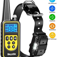 YISENCE collar de entrenamiento para perro, collar de choque con mando a distancia de 2,000.0 ft para perros IPX7 resistente al agua recargable con pitido 99 niveles vibrar modos de choque para perros pequeños, tamaño mediano grande - BESTMASCOTA.COM