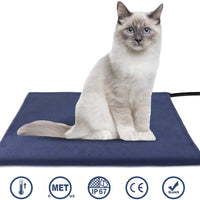Amzdest - Almohadilla de calefacción eléctrica para perros y gatos con cable de acero resistente a masticar y cubierta lavable, almohadilla de cama para mascotas con 2 controles constantes automáticos - BESTMASCOTA.COM