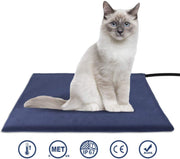 Amzdest - Almohadilla de calefacción eléctrica para perros y gatos con cable de acero resistente a masticar y cubierta lavable, almohadilla de cama para mascotas con 2 controles constantes automáticos - BESTMASCOTA.COM