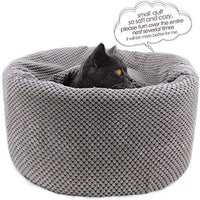 Winsterch - Cama para gatos, lavable, cálida, redonda, suave, sofá para mascotas, cama para gatos, camas para mascotas pequeñas - BESTMASCOTA.COM