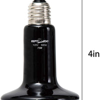 ReptiZoo Reptile - Emisor de calor infrarrojo de cerámica, 110 V 75 W/100 W/150 W infrarrojo para reptiles Pet Coop y terrario de vidrio - BESTMASCOTA.COM