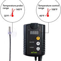 BN-LINK - Termostato digital para germinación de semillas, reptiles e incubación de cría, invernadero, 40-108°F, 8.3A 1000W ETL - BESTMASCOTA.COM