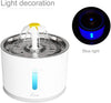 Cat Water Fountain Pet Fountain Stainless Steel, 2.4L Cat Water Dispenser with 3 Replacement Filters and Cleaning Brushes, Ultra Quiet Water Level Window with LED Light 3 Ways to Drink - BESTMASCOTA.COM