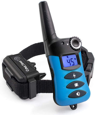 Petrainer 620 Collar de entrenamiento para perro, impermeable, recargable, con control remoto, de 1000 pies, con vibración de pitido, collar de choque eléctrico para perros (10-100 libras) - BESTMASCOTA.COM