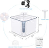 Nemobub Fuente de agua para mascotas, dispensador automático de agua para gatos, perro con ventana de agua, dispensador de agua para mascotas, súper silencioso dispensador de agua para gatos, perros, 2 modos de salida de agua, actualización de protección - BESTMASCOTA.COM