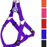 Arnés ajustable Pupteck para perro, medida básica de cachorro, de nailon, chaleco para pasear en exteriores con etiqueta de identificación - BESTMASCOTA.COM