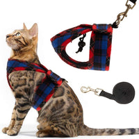 PUPTECK X-Figura Arnés para gato con correa – cuello ajustable a prueba de escape, chaqueta de malla para gatitos, cachorros - BESTMASCOTA.COM