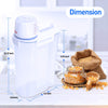 Kytely Airtight Pet Food Storage Container, Small Dog Food Container with Measuring Cup, Cat Food Container with Pour Spout, 4 Seal Buckles Food Dispenser for Regular Food, Dogs, Cats, Birds - BESTMASCOTA.COM